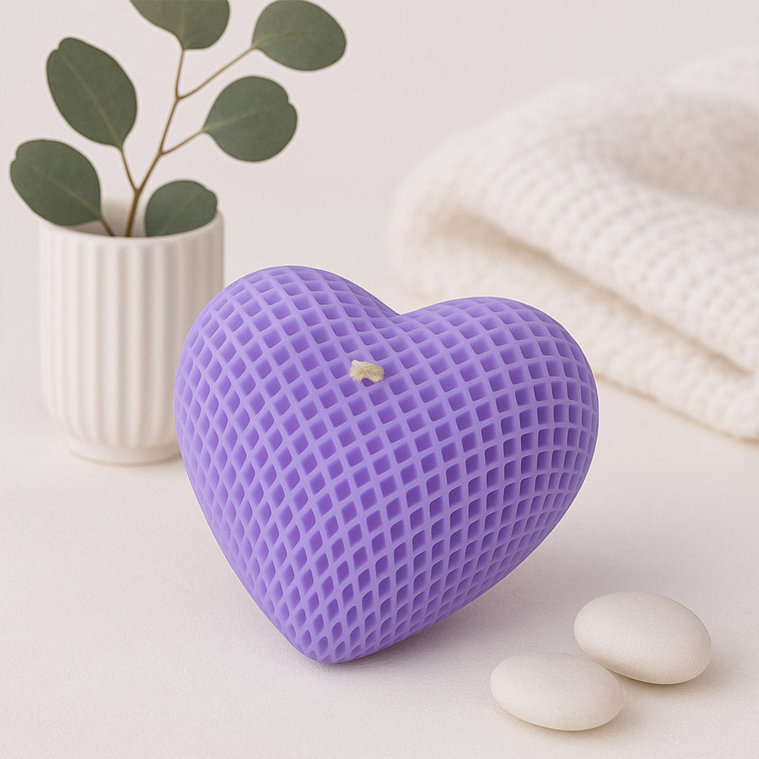 Heart Textured Soy Wax Candle | Love Craft Gifts