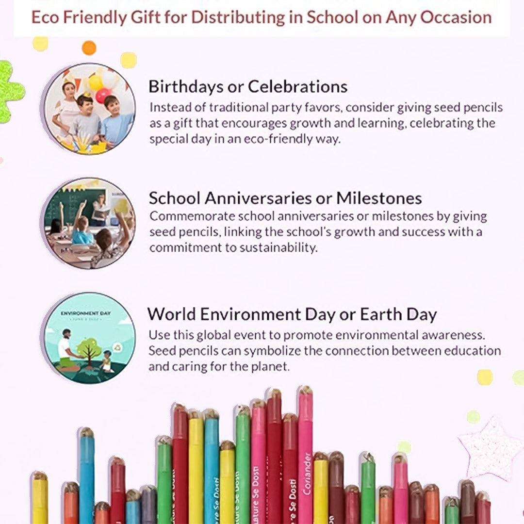 Personalized Plantable Seed Pencils – Set of 10 (5 Box) | GiftOneTree