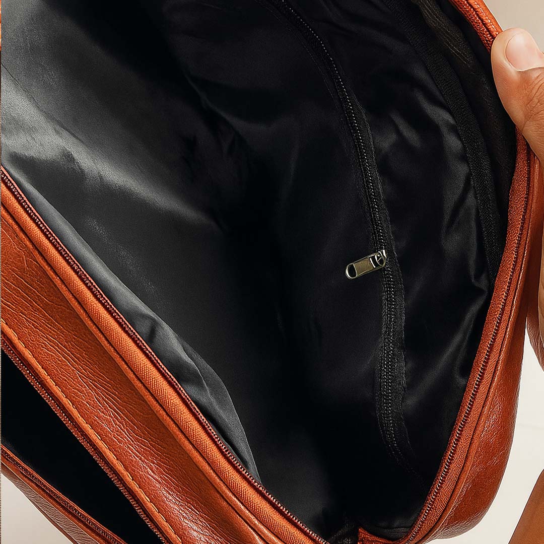 Personalized Brown Laptop Bag for Office | Love Craft Gifts