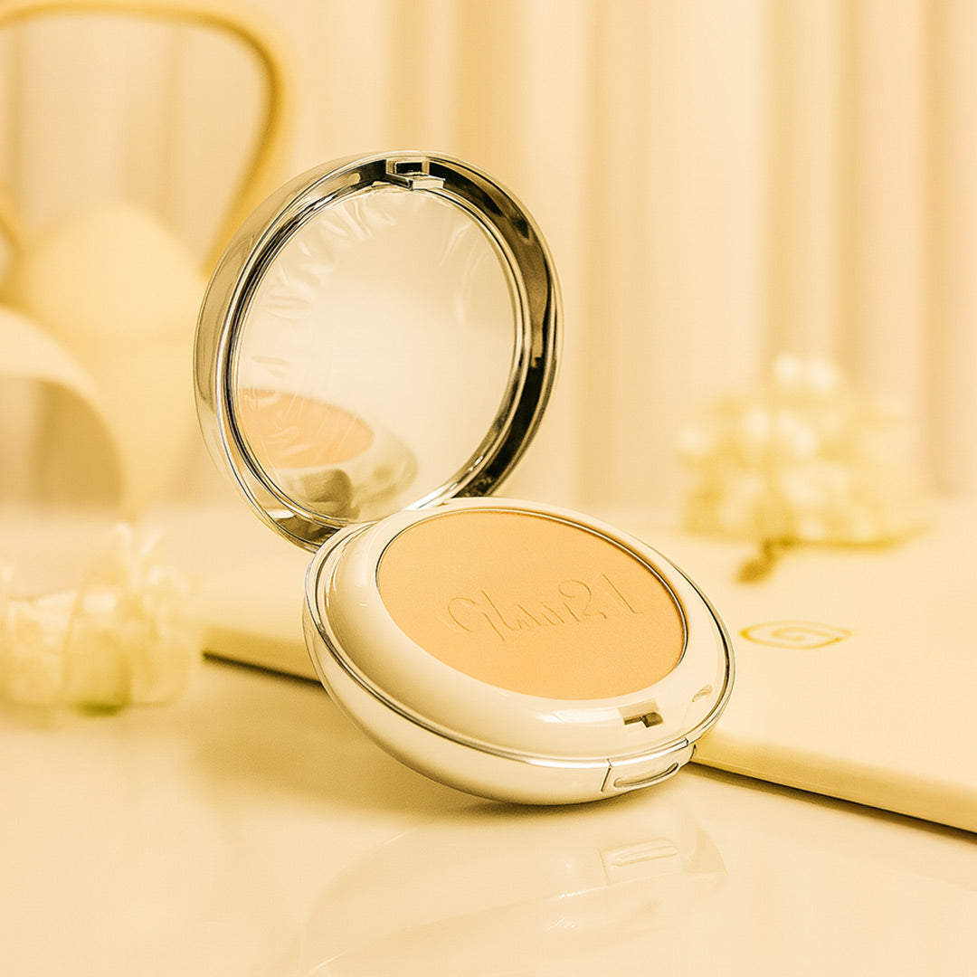 Glam21 HD 2-in-1 Compact Powder | Matte + Shimmer | Custom Name Printed| Love Craft Gifts