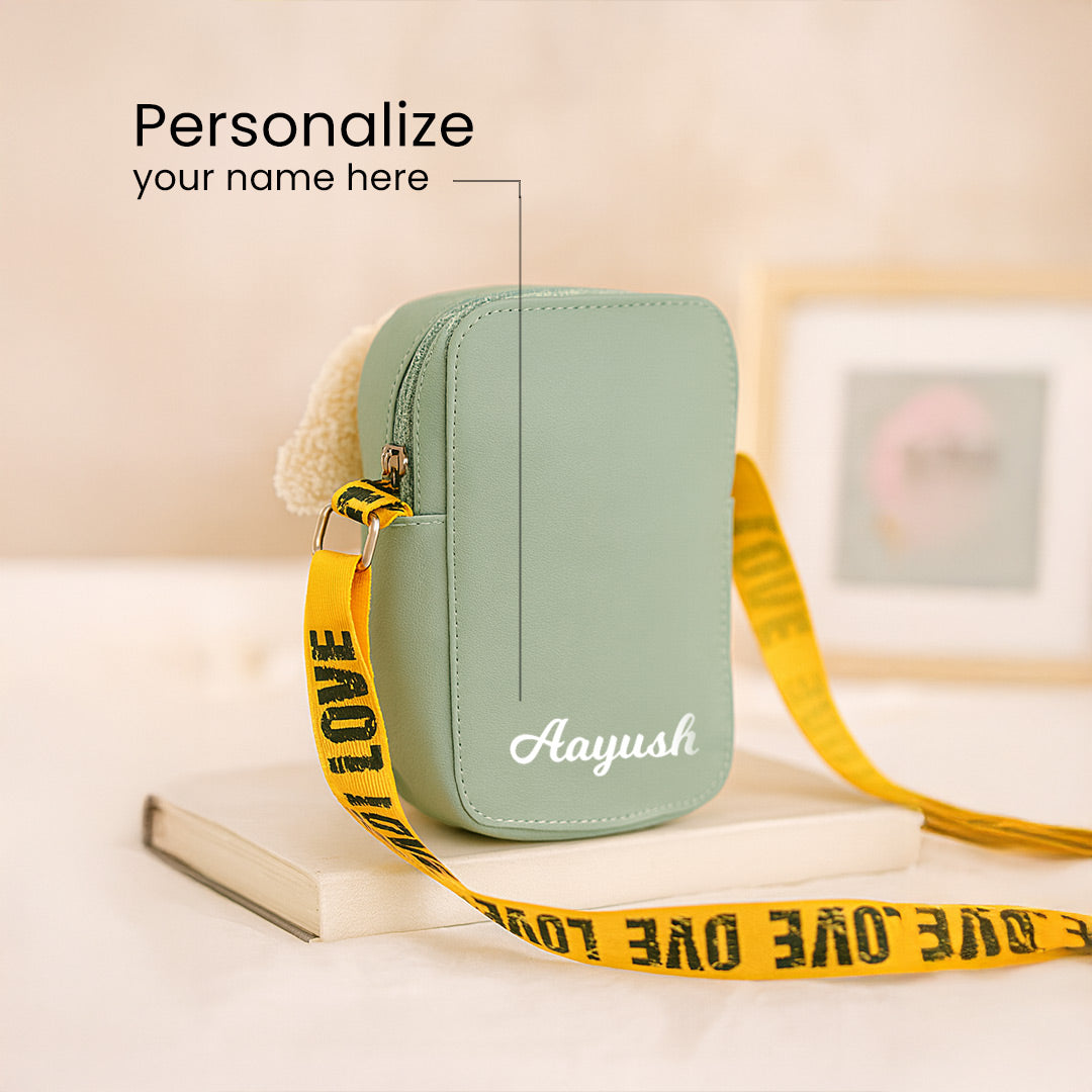 Personalized Bunny Plush Sling Bag | Love Craft Gifts