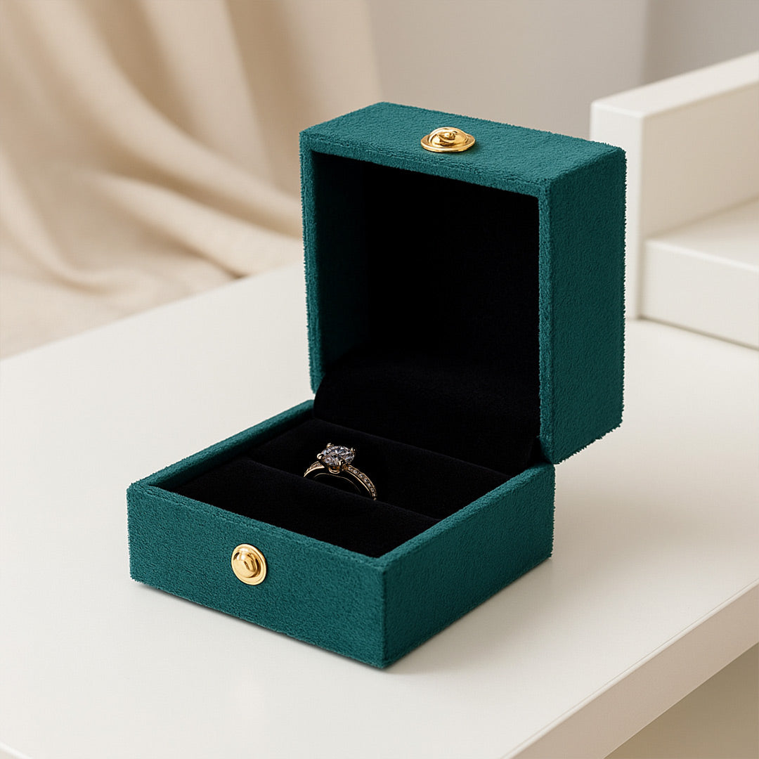 Personalized Velvet Ring Box with Name | Love Craft Gifts