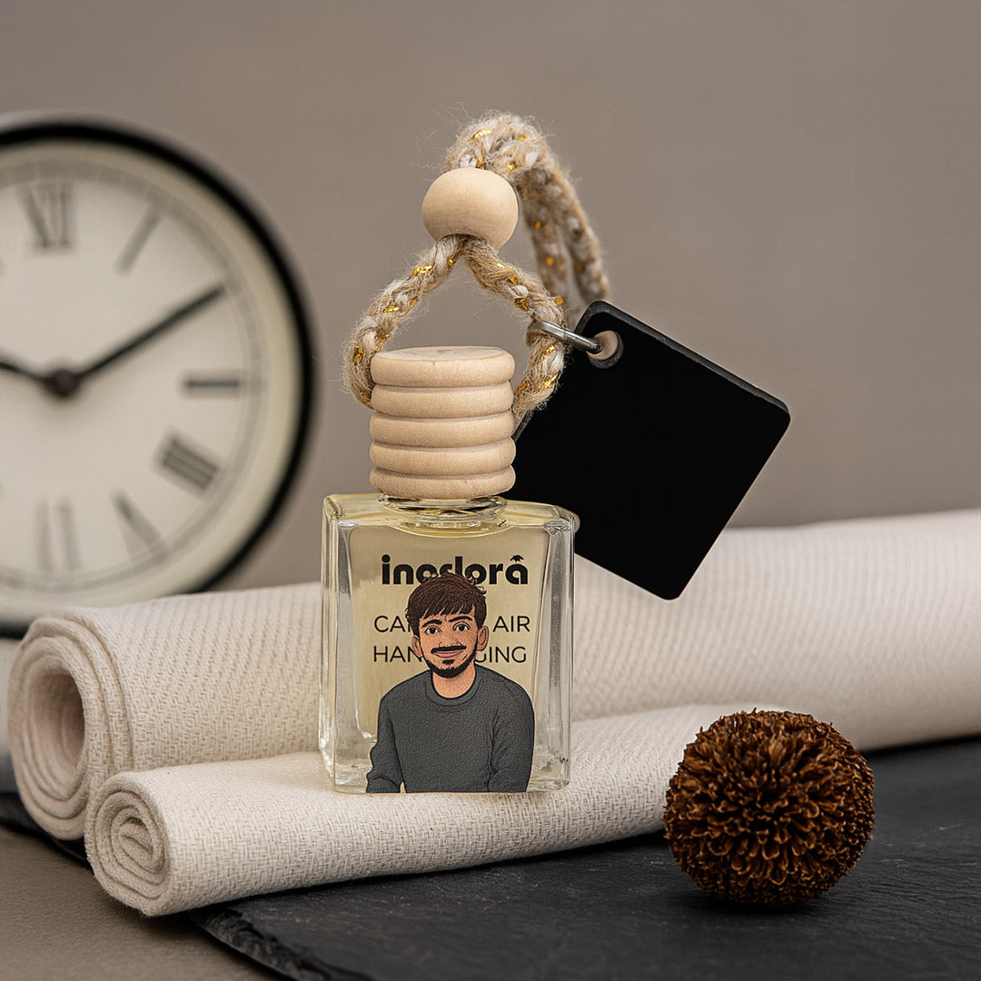 Personalized Cartoon Photo Car Perfume – Drive Safe Tag | Love Craft Gifts