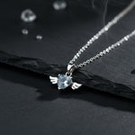 Heart Wings Crystal Pendant Necklace – Premium Silver Chain | Love Craft Gifts