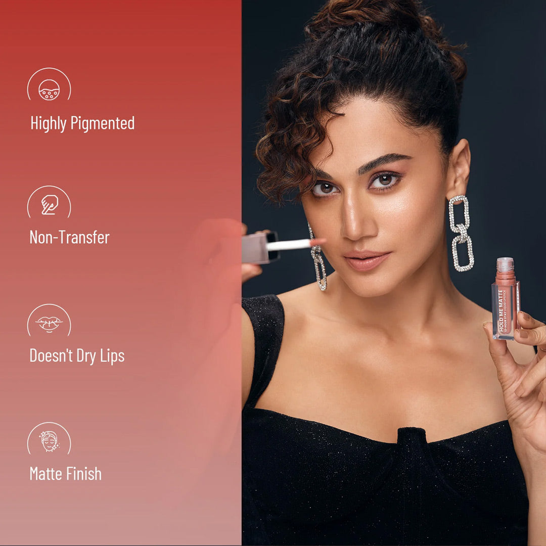 Swiss Beauty Hold Me Matte Liquid Lipstick | Lusty Rusty | 12-Hour Stay | Love Craft Gifts