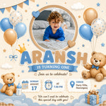 Kids Birthday Party E-Invite for Baby Boys & Girls | Digital Birthday Invitation Card