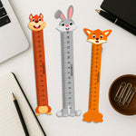 Personalized Cartoon Animal Rulers – Cute Name-Printed 15cm Scale Set for Kids | Love Craft Gifts