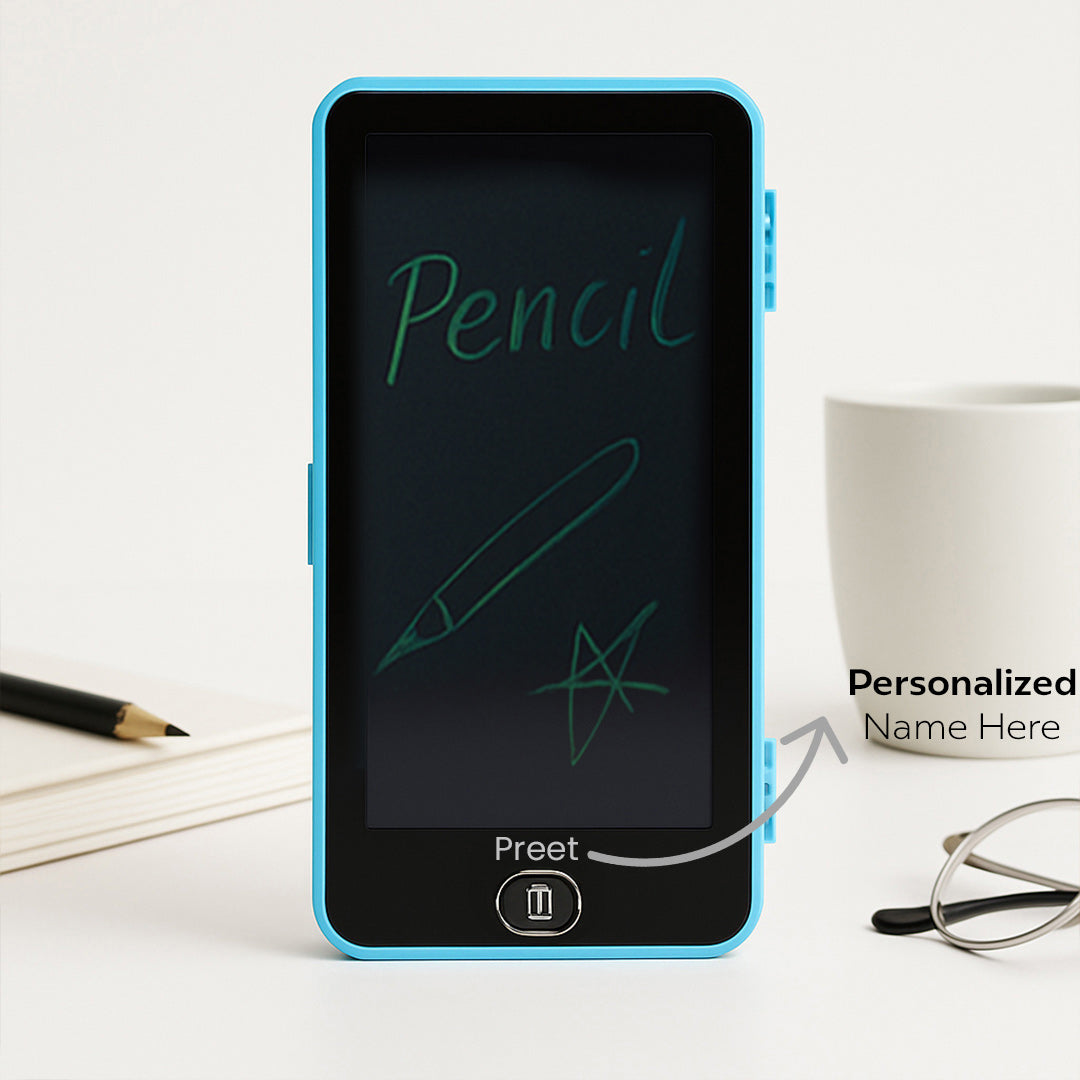 Personalized LCD Writing Tablet with Stylus – Available in Pink, Blue & Green | Love Craft Gifts