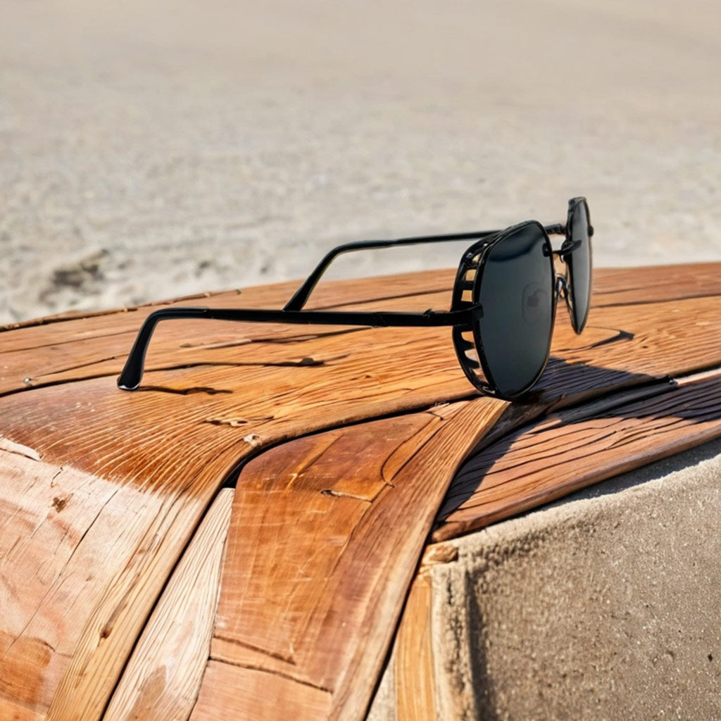 Premium Black Side Shield Sunglasses for Men | Love Craft Gifts