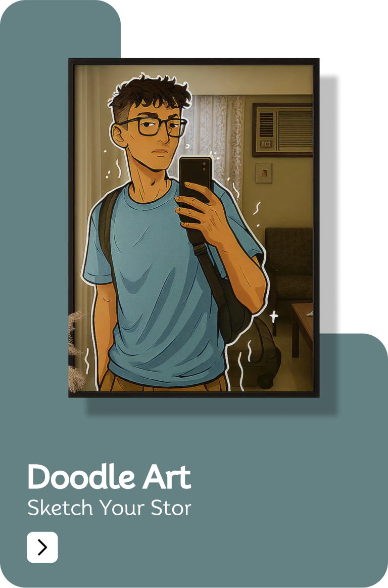 Love Craft Gifts | Doodle Art | Collection – Personalized Doodle Art Frames with Custom Names, Hand-Drawn Characters, and Fun Illustrations for Gifting