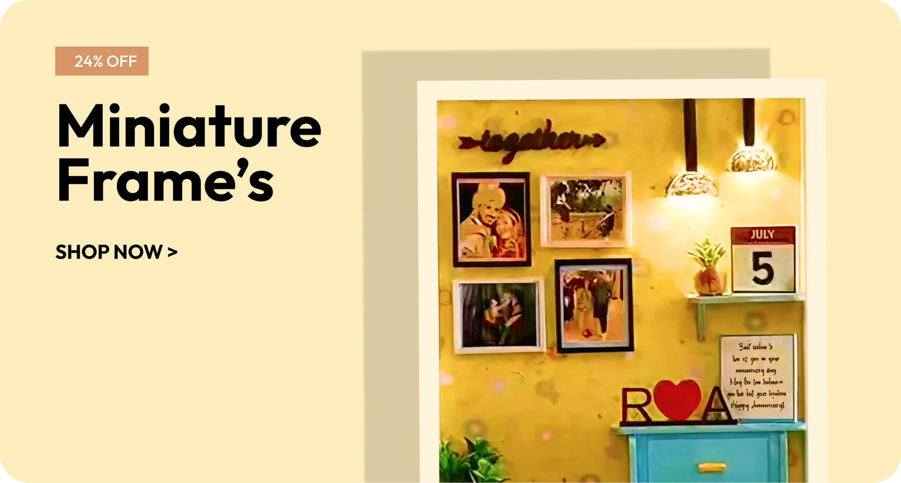 Love Craft Gifts | Miniature Frame | Collection – Customized Miniature Art Frames with Personalized Name and Creative Theme Designs for Unique Gifting