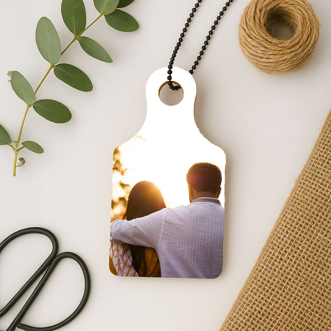 Personalized Photo Board Tag Car Hanger | Love Craft Gifts