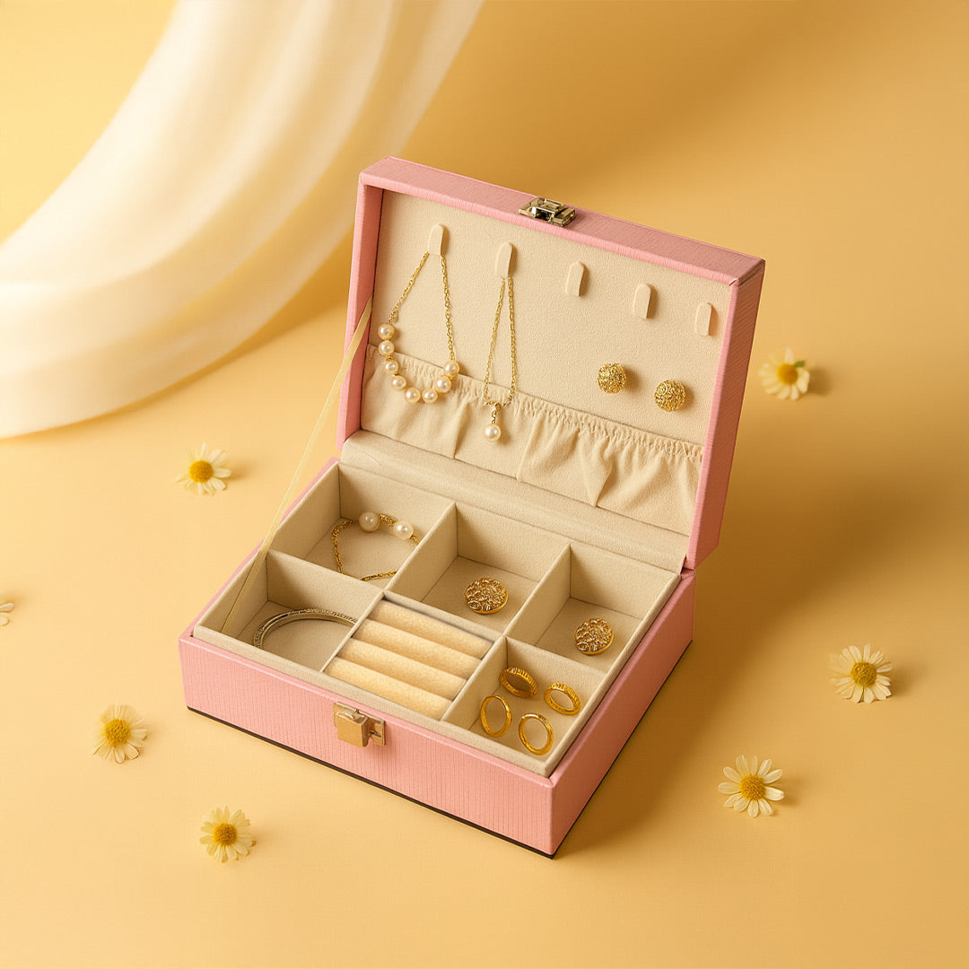 Personalized Pink Leatherette Jewellery Box | Love Craft Gifts