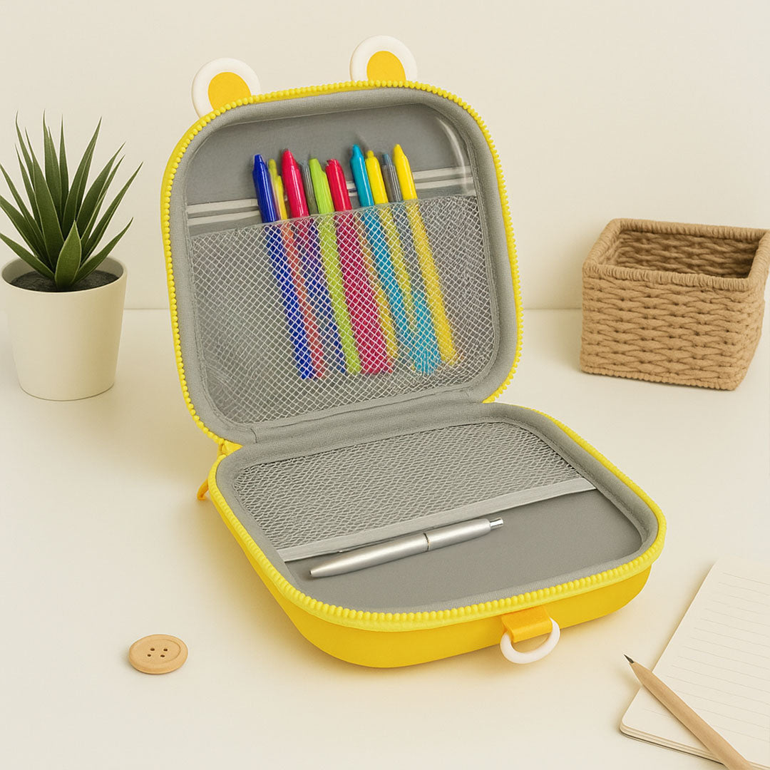 Personalized Yellow Kids Sling Bag – Cartoon EVA Crossbody Bag with Charms | Love Craft Gifts
