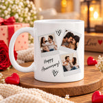 Personalized Anniversary Photo Collage Mug 250ml | Custom 3-Photo Couple Gift | Love Craft Gifts™