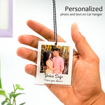 Personalized Car Hanger with Photo & Text –Acrylic Tag| Love Craft Gifts