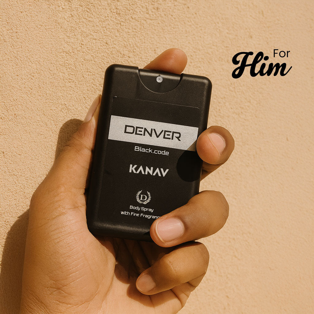 Personalized Denver Black Code Pocket Perfume | Love Craft Gifts