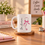 Personalized Doctor Name Ceramic Mug 250ml | Pink Stethoscope Gift | Love Craft Gifts™