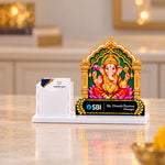 Personalized Lord Ganesha Desk Stand 10x7" | Corporate Office Gift with Card Holder | Love Craft Gifts™