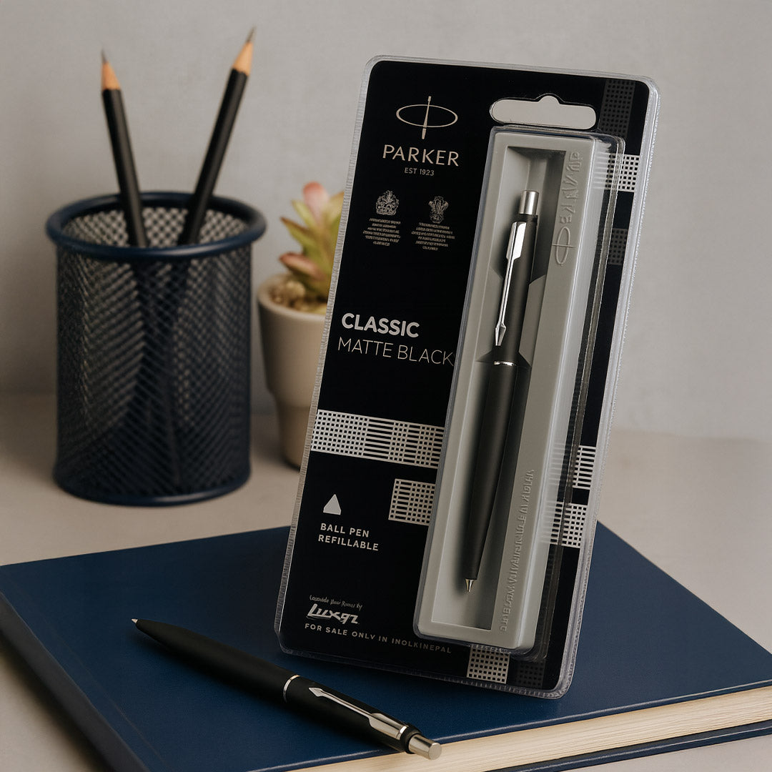 Customized Parker Matte Black Ball Pen – Refillable | Love Craft Gifts