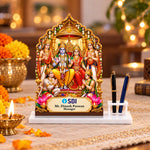 Personalized Ram Darbar Pen Stand 10x6" | Custom Corporate Office Gift | Love Craft Gifts™