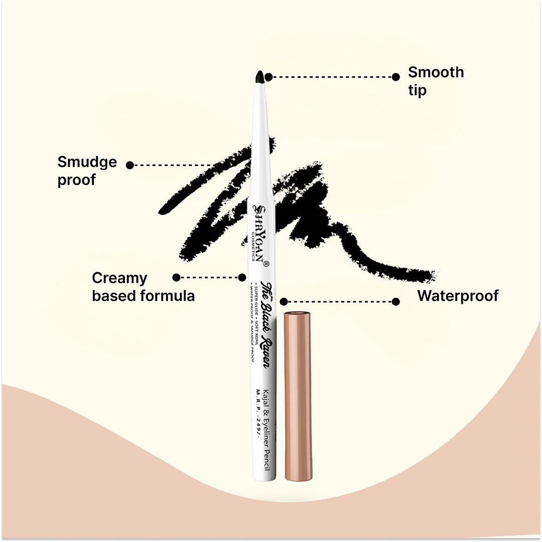 Personalized Shryoan Black Revolving Kajal – Custom Name Smudge-Proof Eyeliner | Love Craft Gifts