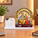Personalized Vishnu Lakshmi Desk Stand with Visiting Card Holder 10x7" | Love Craft Gifts™