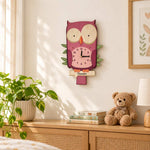 Personalized Wooden Owl Name Wall Clock | Cute Kids Room Décor | Love Craft Gifts™