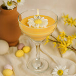 Personalized Daisy Flower Candle in Cocktail Glass | Love Craft Gifts