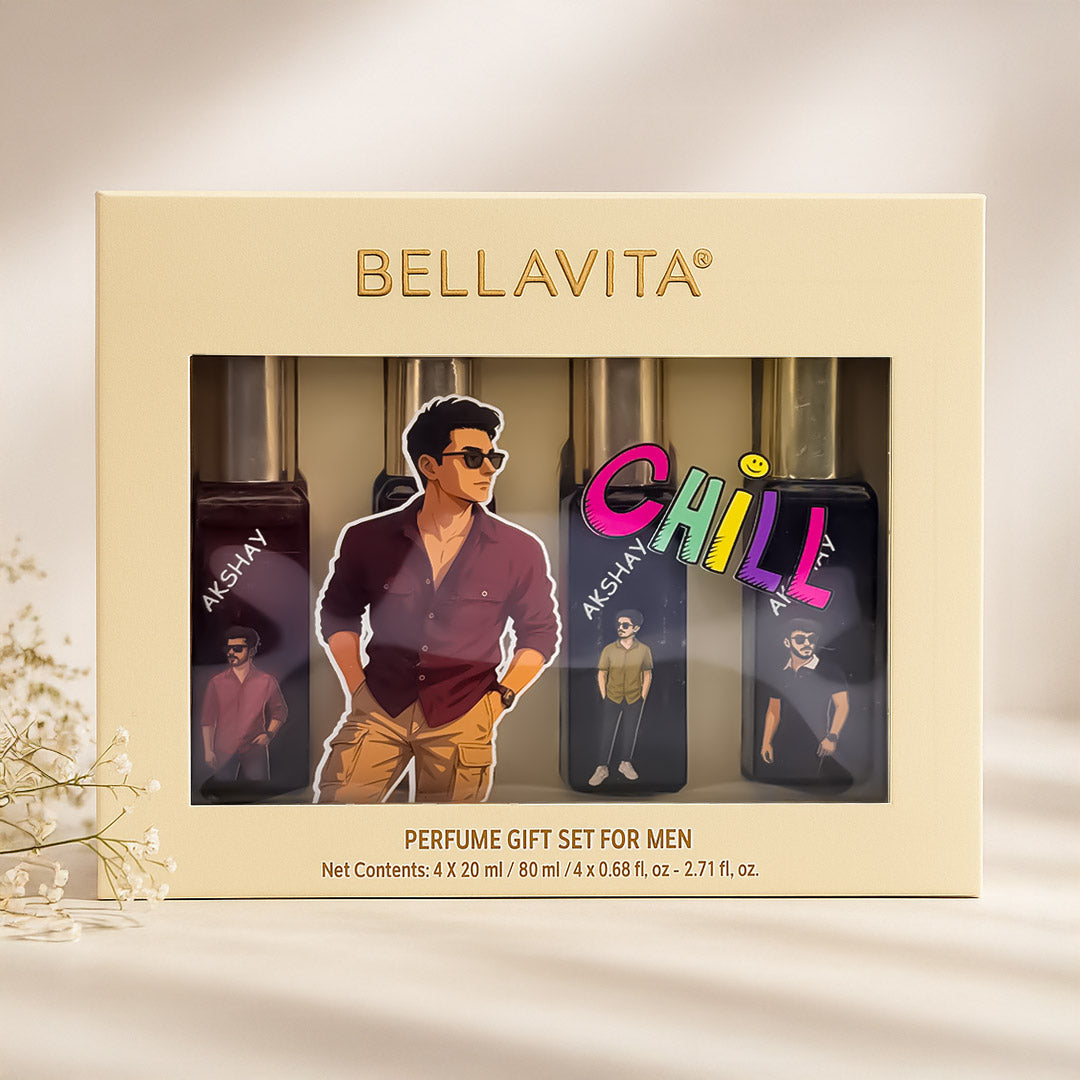 Personalized Men's Perfume Gift Set – Custom Name with Vector Art | Bella Vita | Love Craft Gifts