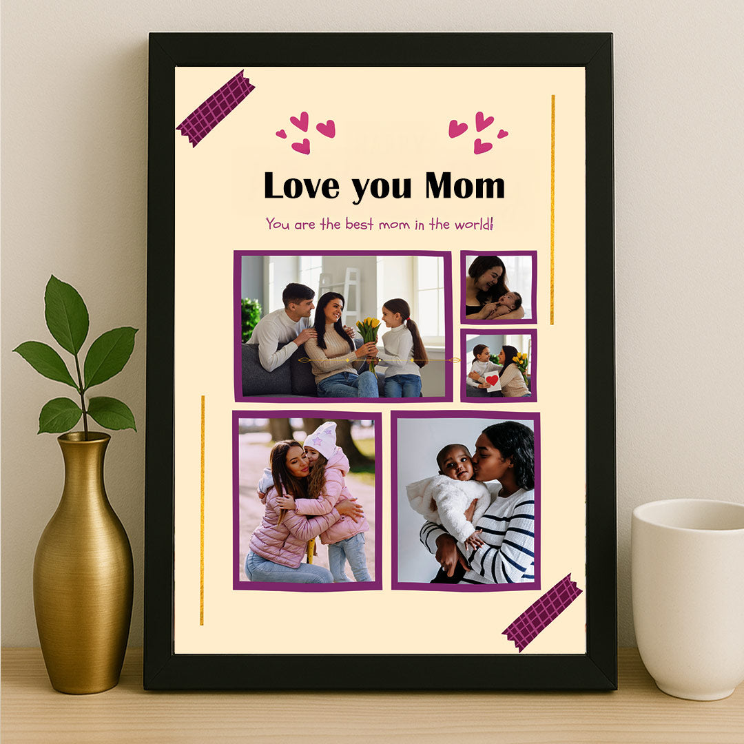 Love You Mom Photo Collage Frame – Custom Mother’s Day Gift | Love Craft Gifts