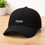 Personalized Name Printed Black Cap – Custom Text Adjustable Baseball Hat for Men & Women | Love Craft Gifts