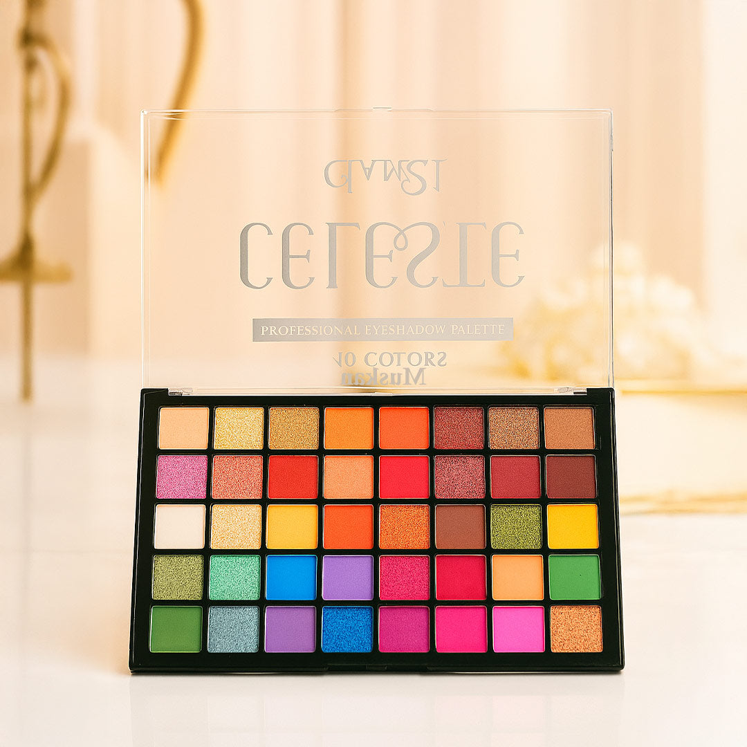 Glam21 Celeste Professional Eyeshadow Palette – 40 Colors (Customized with Name) | Love Craft Gifts