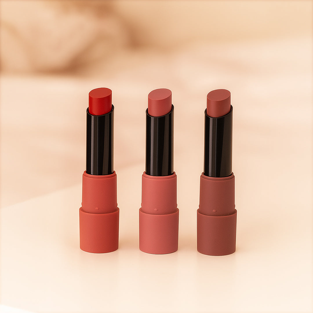 Mars Matte Lipsticks Box | Set of 3 | Custom Name on Lipstick Tube | Love Craft Gifts