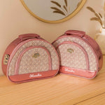 Personalized Round Pink Vanity & Jewellery Storage Case – Small & Big Sizes | Love Craft Gifts