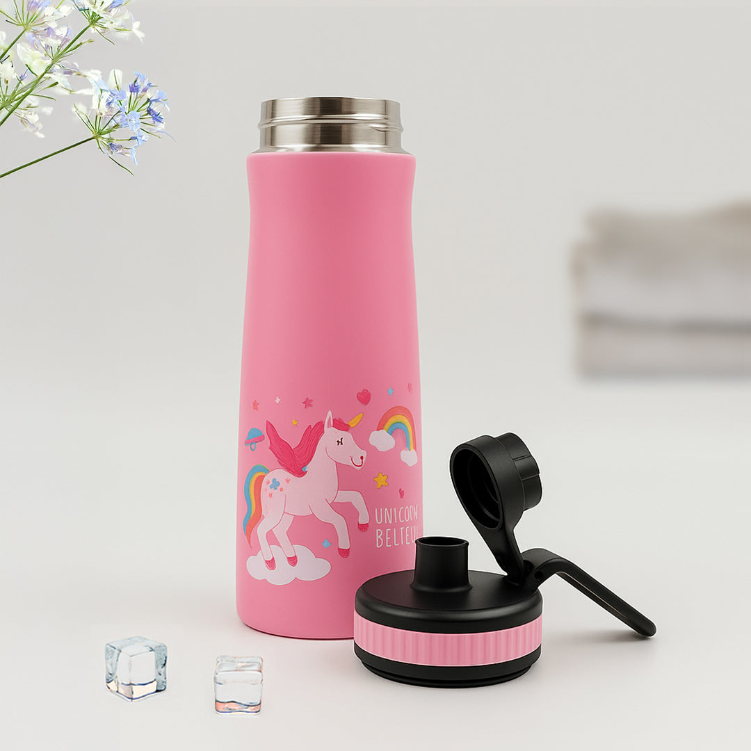 Personalized Unicorn Water Bottle for Kids – Cute Leakproof Design with Straw Lid | Love Craft Gifts