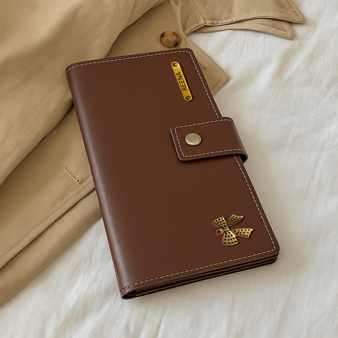 Personalized Women’s Leather Wallet – Custom Name Gift with Charm Accent | Love Craft Gifts