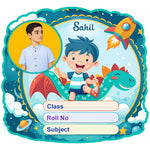 Personalized Dino Adventure Theme Kids Name Slips (2x3 Inch, 28 Stickers) – Custom Name & Photo School Labels | Love Craft Gifts