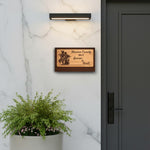 Personalized Radha Krishna Wooden Name Plate for Home Entrance – Custom Family Name Door Sign (10 x 6 Inch) | Love Craft Gifts