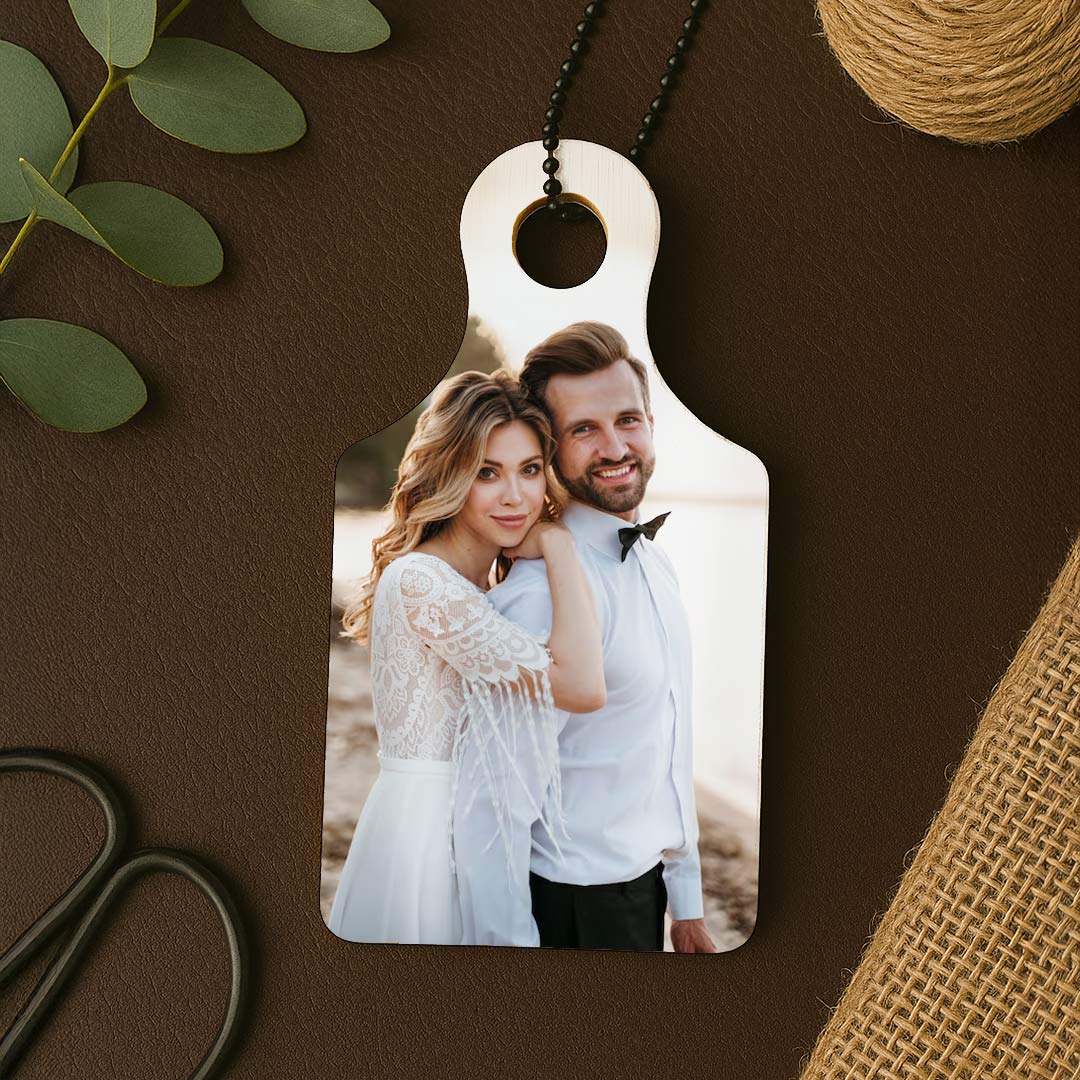 Personalized Photo Board Tag Car Hanger | Love Craft Gifts