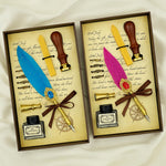 Vintage Feather Calligraphy Pen Gift Set – With Ink, Wax Seal & Accessories | Love Craft Gifts