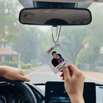 Polaroid Style Customized Couple Car Hanger – 3×2" | Love Craft Gifts