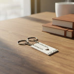 Date & Initials Keychain for Couples