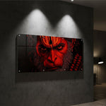 Hanuman Ji Fierce Face Acrylic Wall Art (10 × 21")