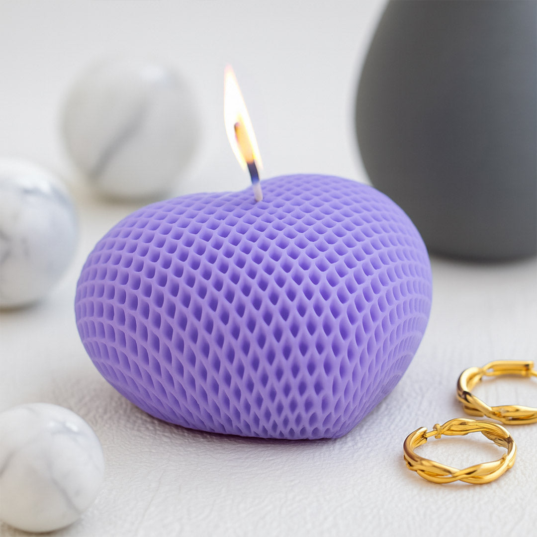 Heart Textured Soy Wax Candle | Love Craft Gifts