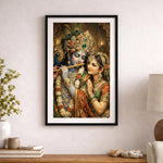 Radha Krishna Wall Frame – Divine Love Radha Krishna Spiritual Wall Art (Multiple Sizes) | Love Craft Gifts
