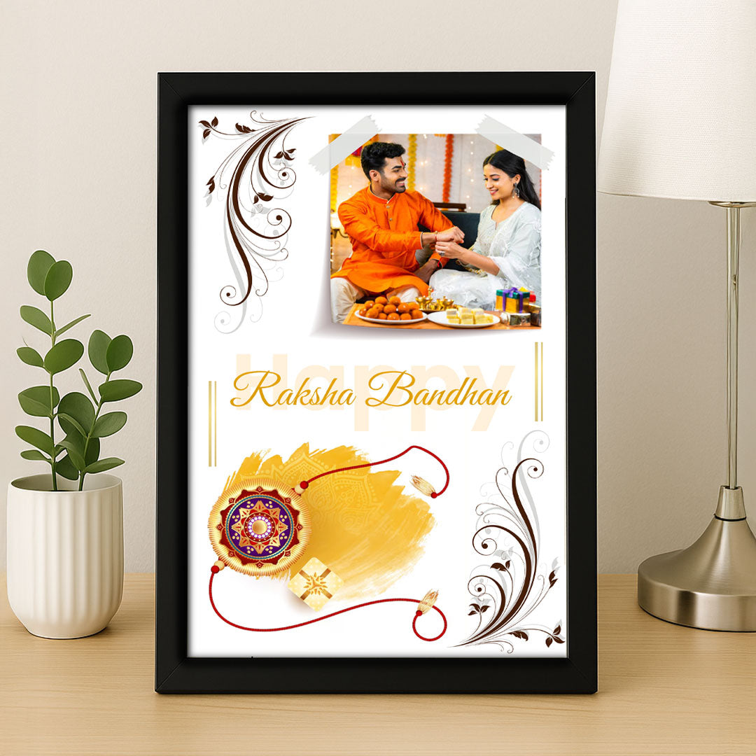 Custom Raksha Bandhan Photo Frame – Rakhi Gift for Brother or Sister | Love Craft Gifts