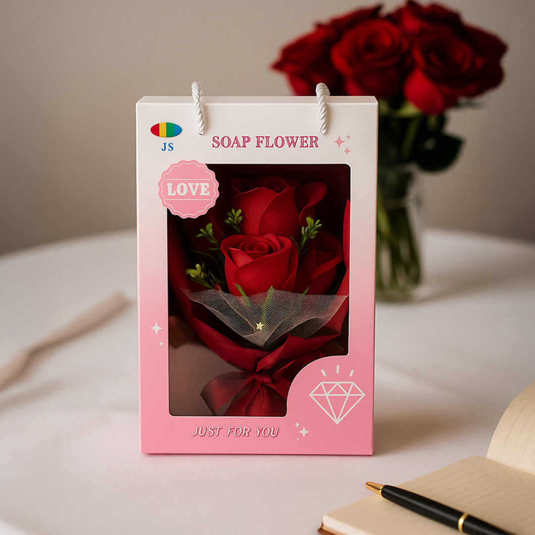 Romantic Paper Soap Rose Bouquet Showpiece Gift | Love Craft Gifts