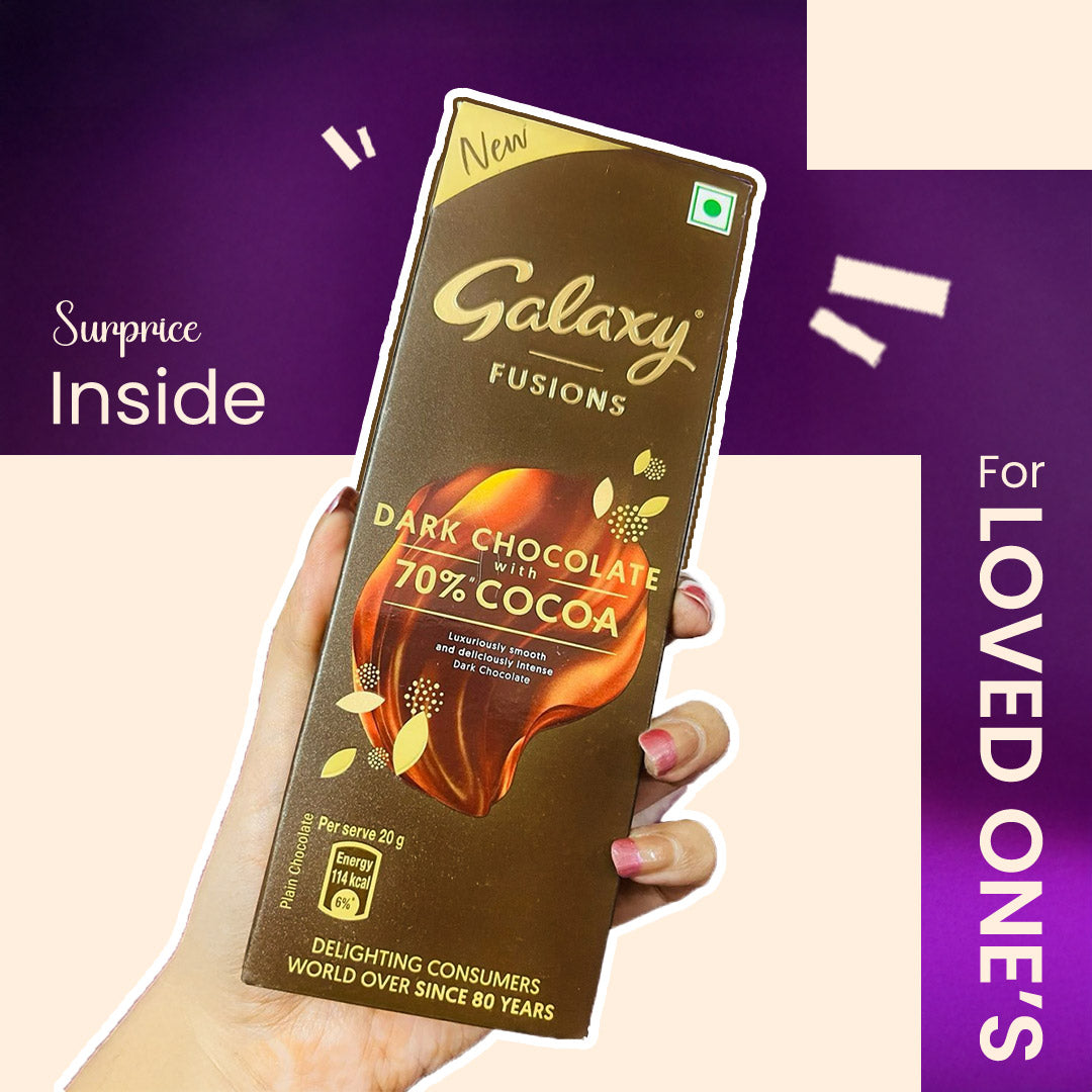 Personalized Galaxy Chocolate with Polaroid & QR Message | Love Craft Gifts