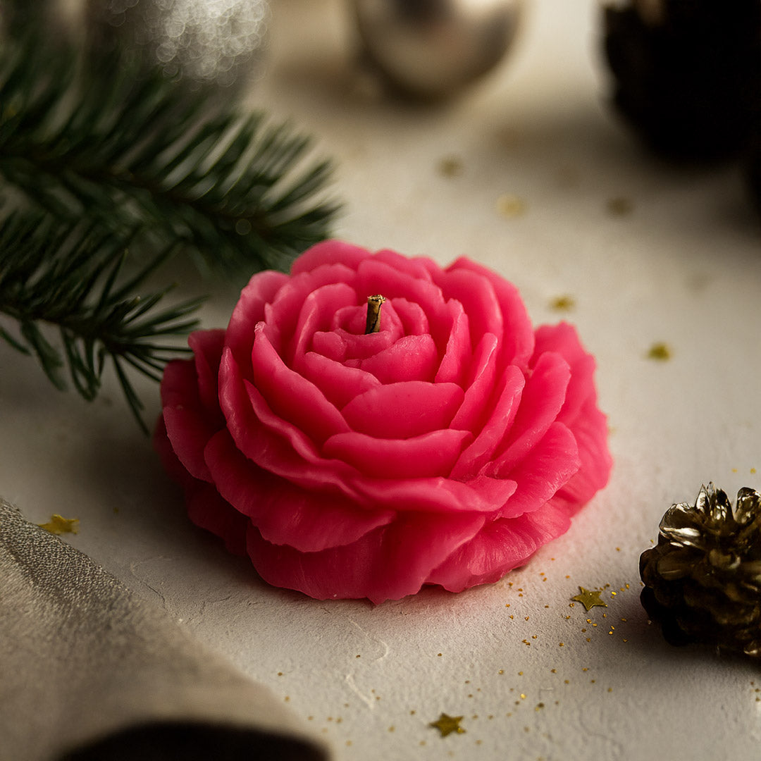 Handcrafted Rose Soy Wax Candles – Set of 2 | Love Craft Gifts